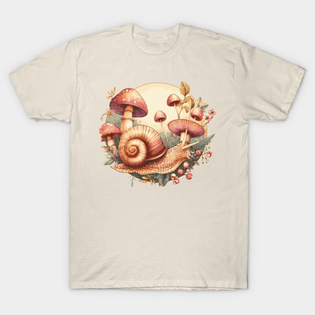 Cottagecore Vibes Snail T-Shirt by Heartsake